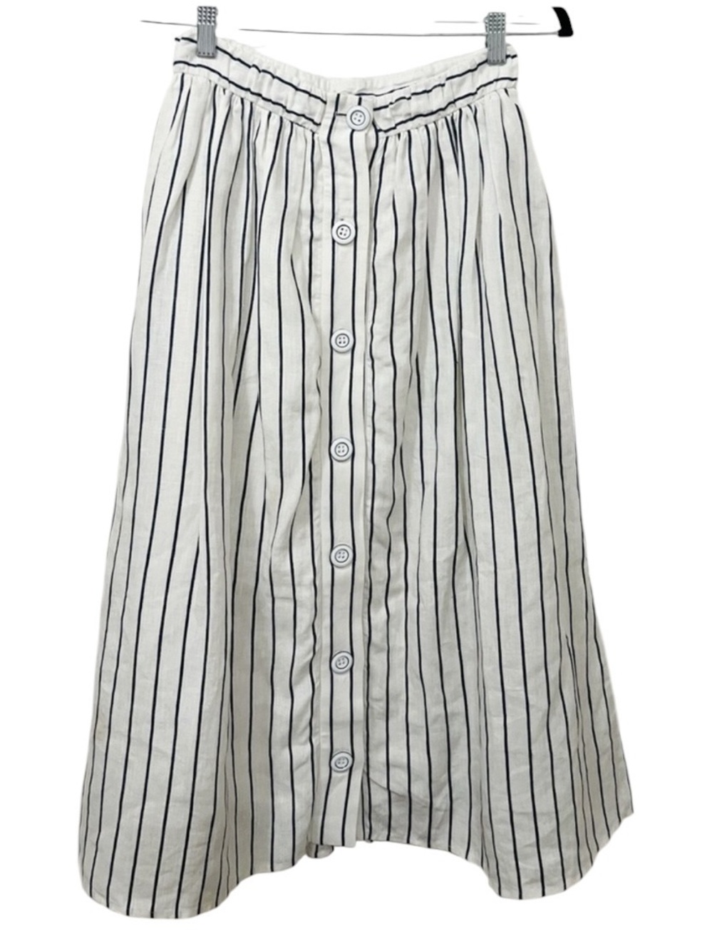 Vintage ALLEN SCHWARTZ Made in USA Linen MIDI Skirt